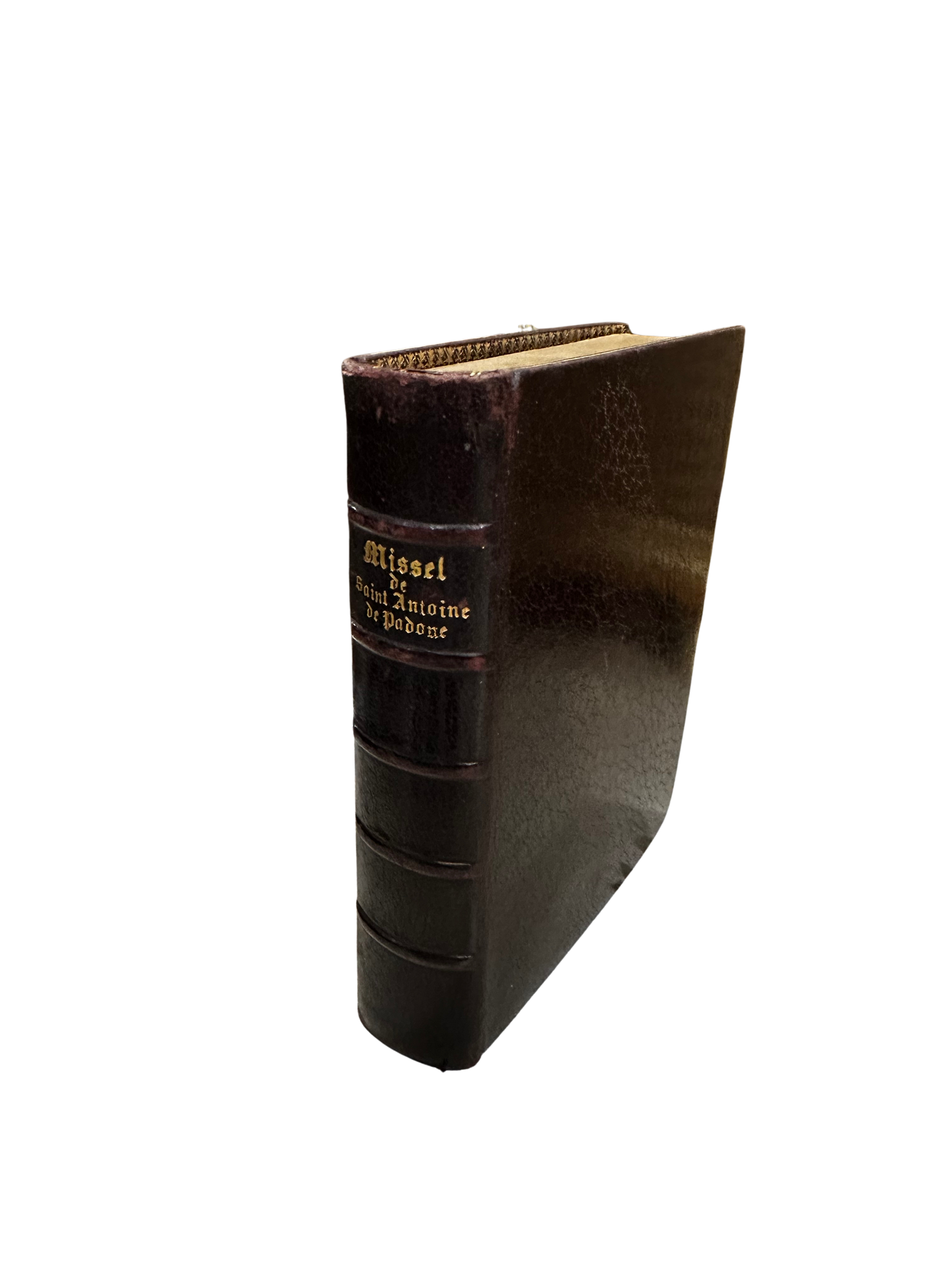 French Leather-Bound Missel de Saint Antoine de Padoue with Gilt Page Edges