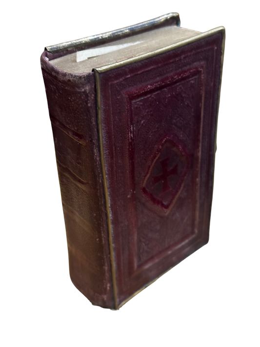 1911 Red Leather Paroissien Romain with Gilt Edges and Original Working Clasp