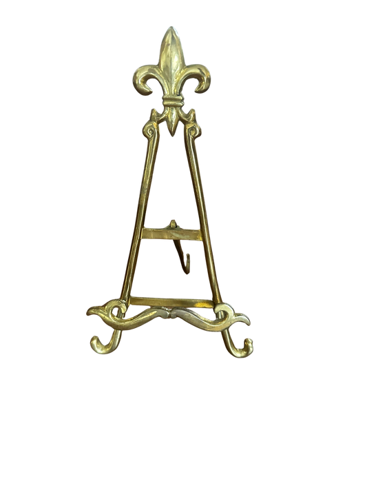 Vintage Brass Fleur-de-Lis Display Easel – Made in India for Liards Ltd.