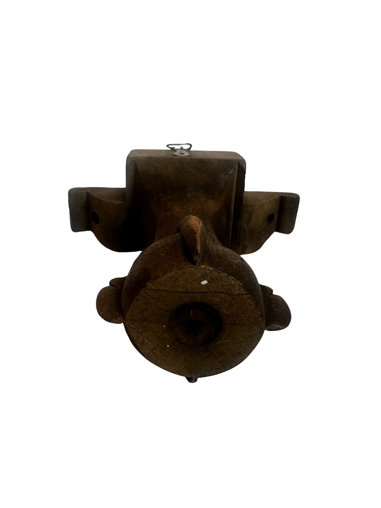 Antique Carved Wooden Furniture Fragment with Claw-and-Ball Motif