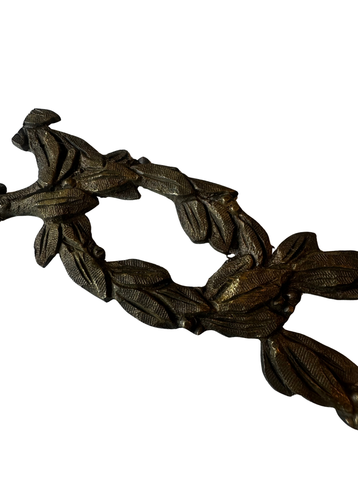 Laurel Wreath Braided Bronze Furniture Applique and Other Fragments