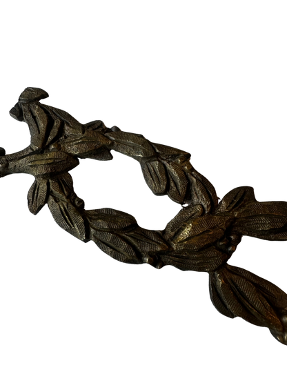 Laurel Wreath Braided Bronze Furniture Applique and Other Fragments