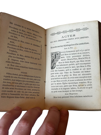 19th-Century Manuel de Dévotion with Gilt Monogram Cover and Figural Metal Clasp