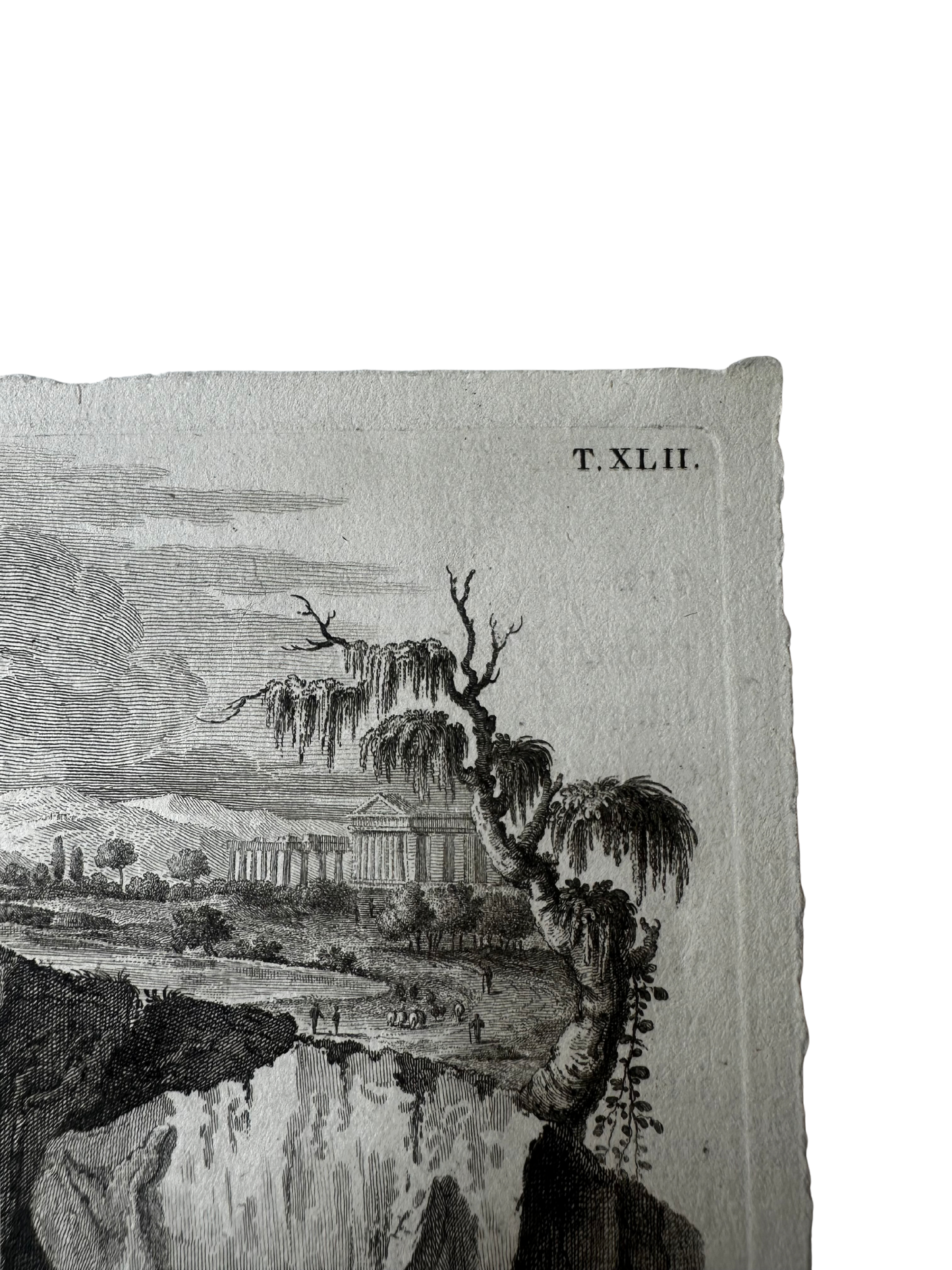 18th-Century Paestum Archaeological Engraving — Plate XLII