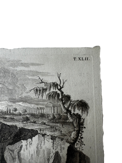 18th-Century Paestum Archaeological Engraving — Plate XLII