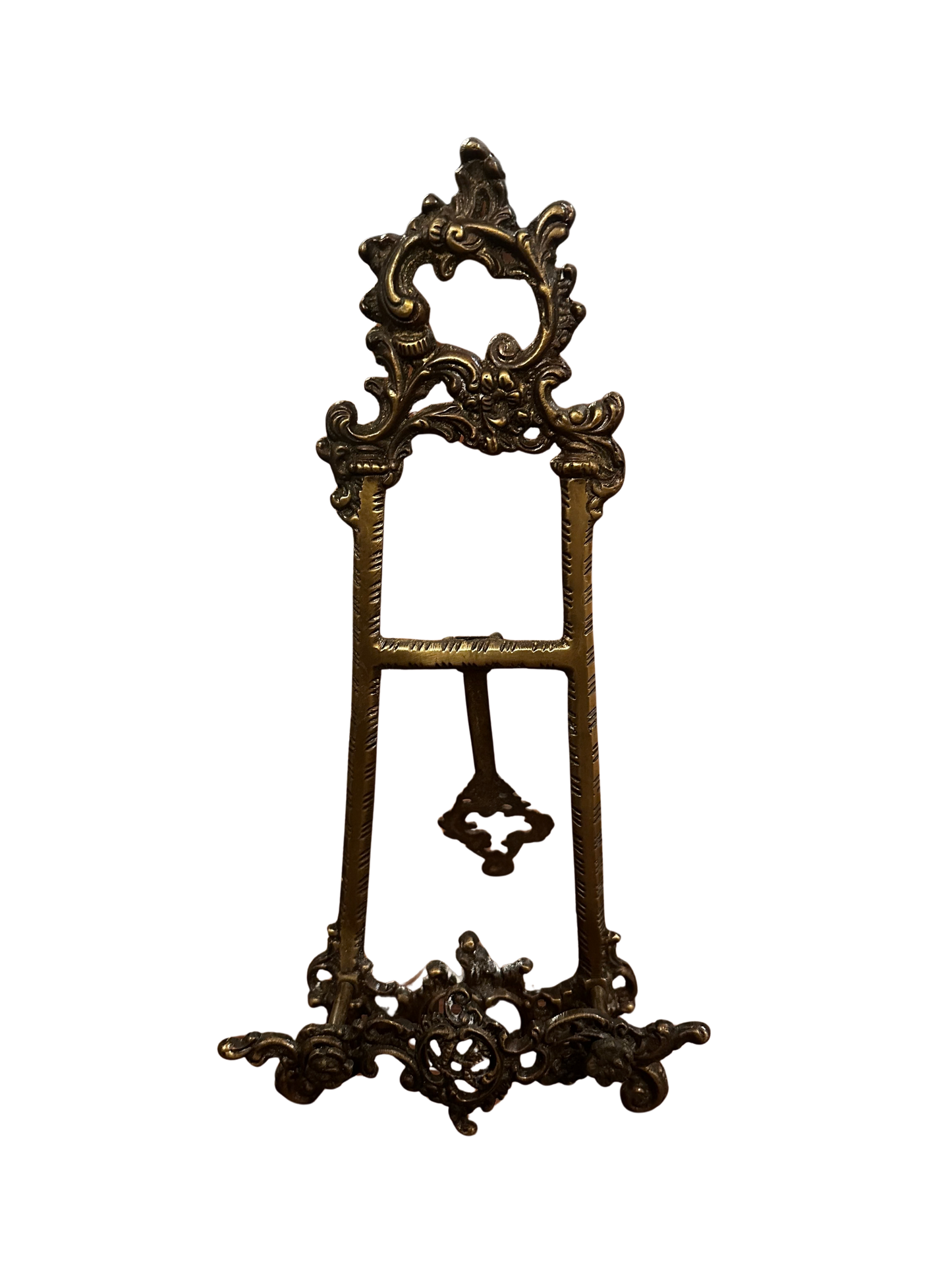 Vintage Rococo Style Brass Display Easel