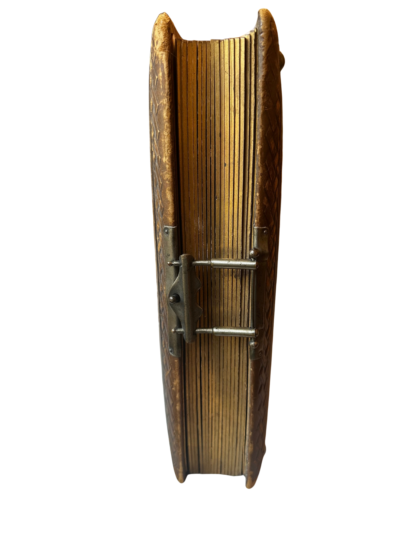 Late Victorian Leather-Bound Photograph Album with Gilt and Blind Tooling and Working Clasp