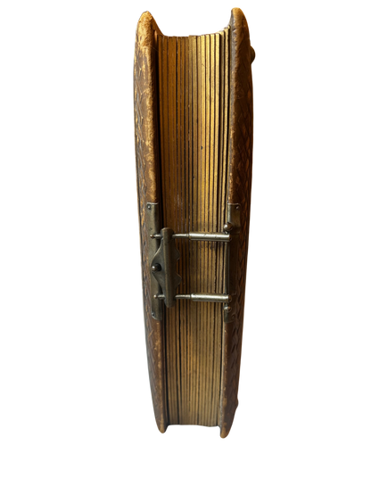 Late Victorian Leather-Bound Photograph Album with Gilt and Blind Tooling and Working Clasp