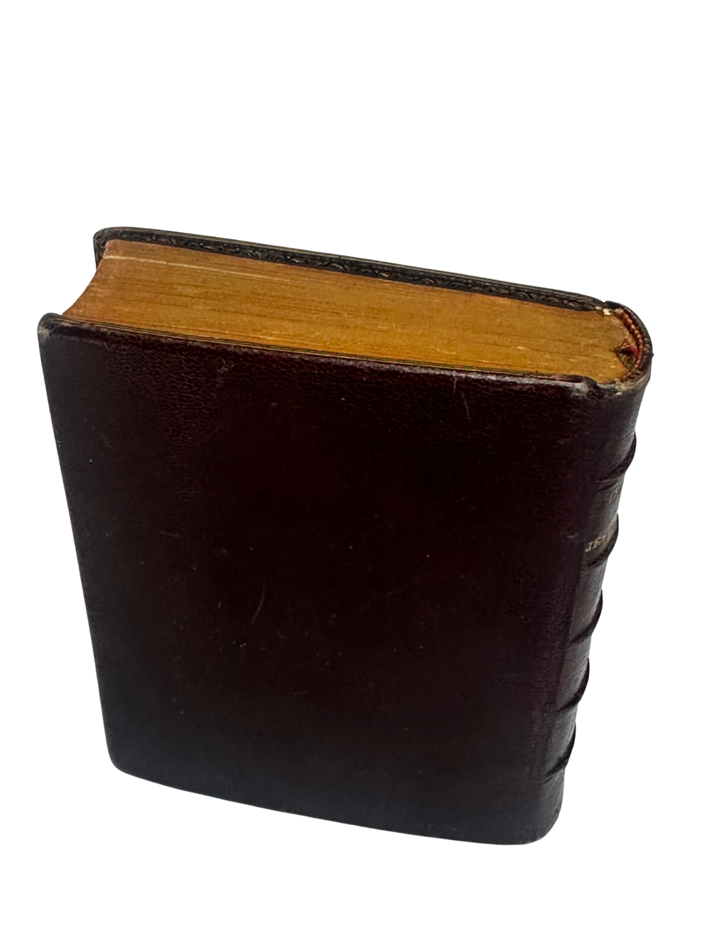 Antique French Leather-Bound Imitation de Jésus-Christ Devotional Book (1889)