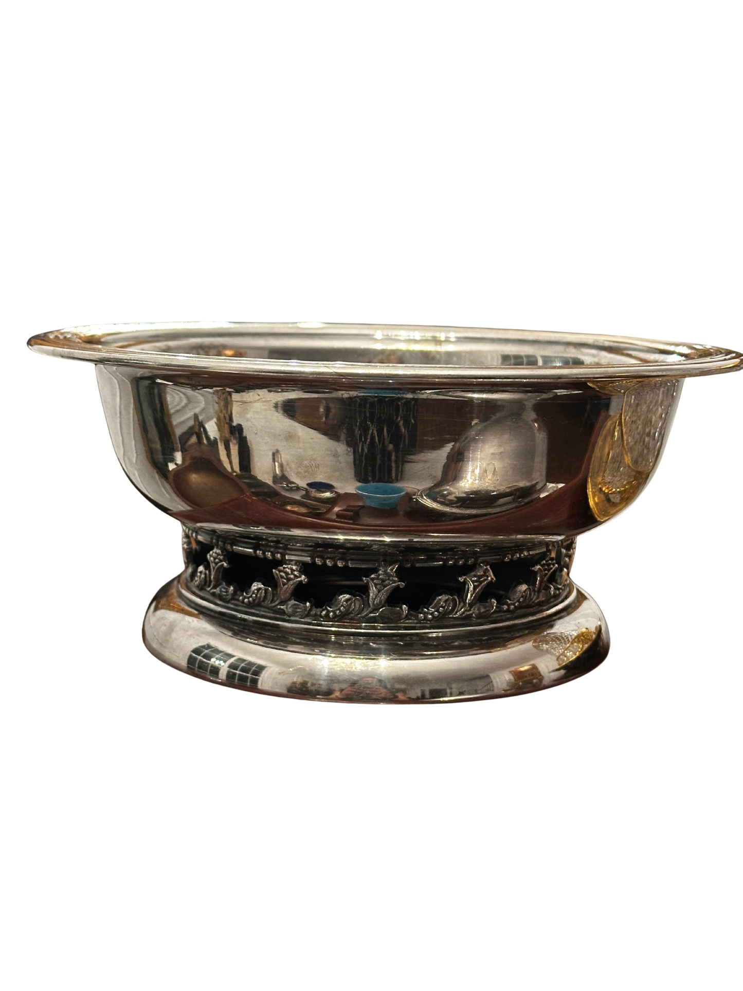 Mid-20th C Silver Plate Footed Centerpiece Bowl (The Sheffield Silver Co)