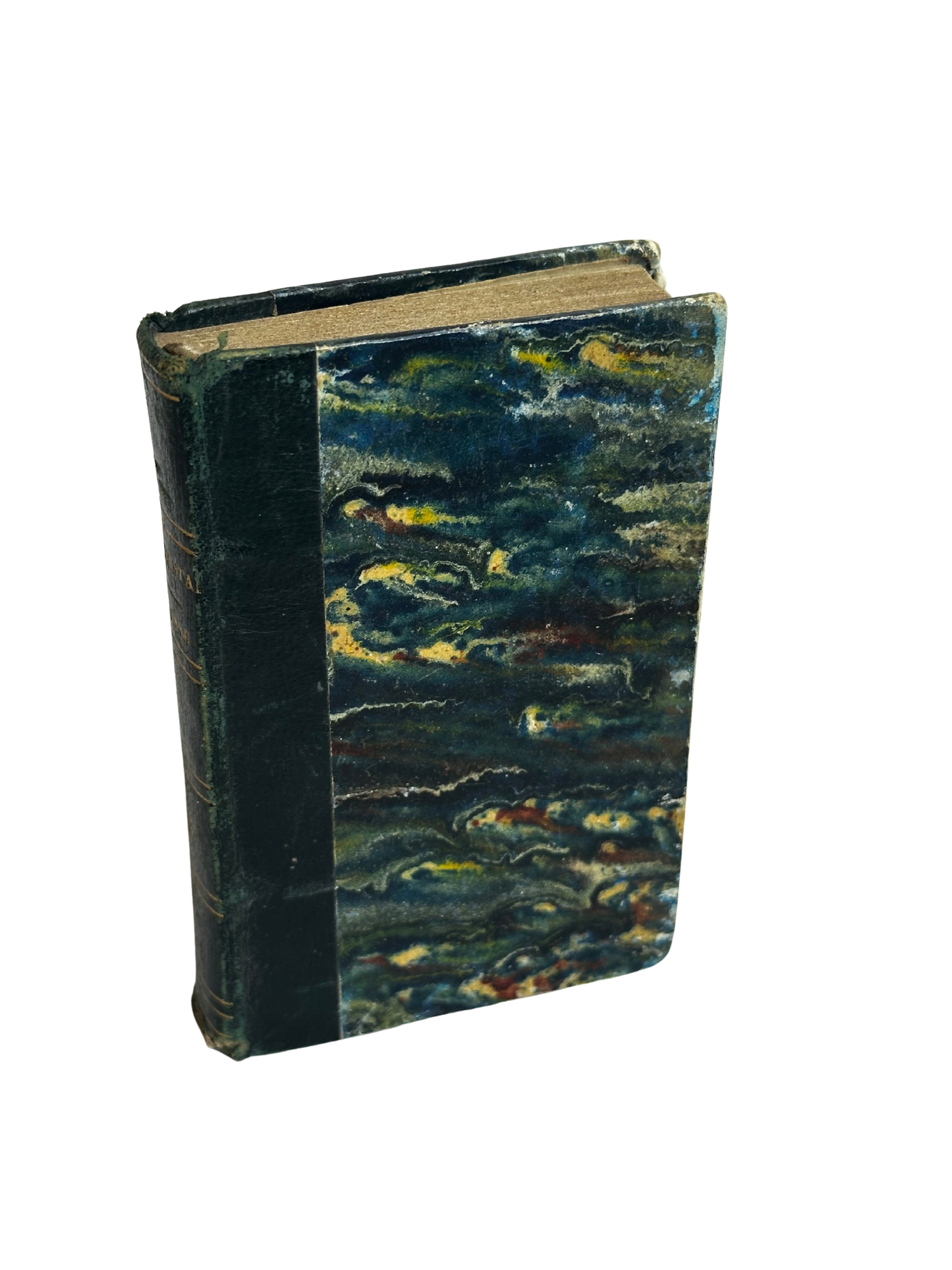 1827 Miniature French Leather-Spine Volume — Corinne ou l’Italie, Tome Cinquième by Mme de Staël