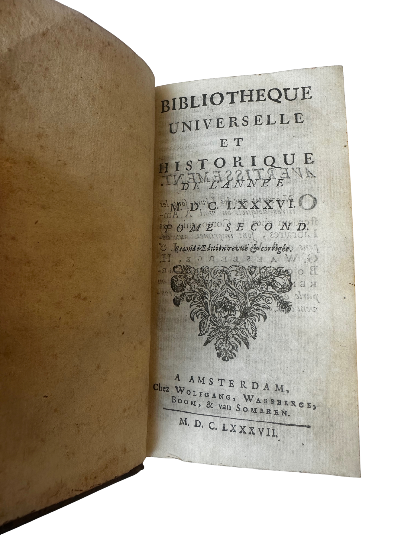 Late 17th Century Dutch Scholarly Volumes - Bibliotheque Universelle et Historique (1687), Three Volumes