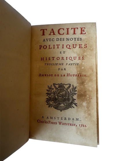 18th Century French Leather Bound Tacite - Annales (7 volumes; partial set)