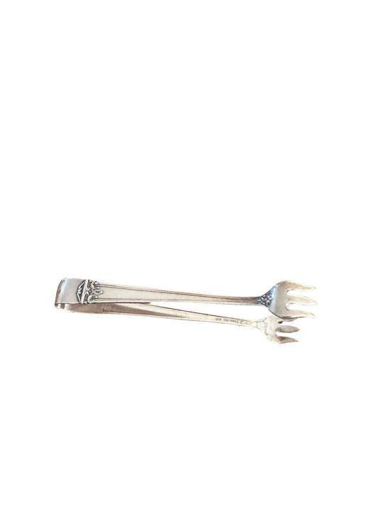 J.S. Co. (Joseph Seymour Co.) Sterling Silver Sugar Tongs, Pat. 1921
