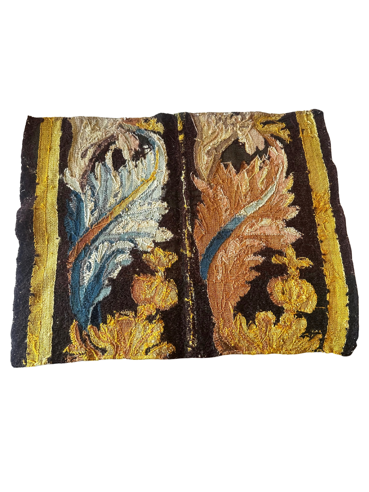 Antique Tapestry Border Fragments with Acanthus Motifs (Seamed)