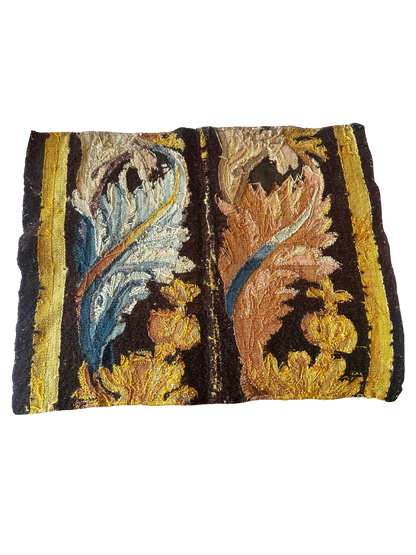 Antique Tapestry Border Fragments with Acanthus Motifs (Seamed)