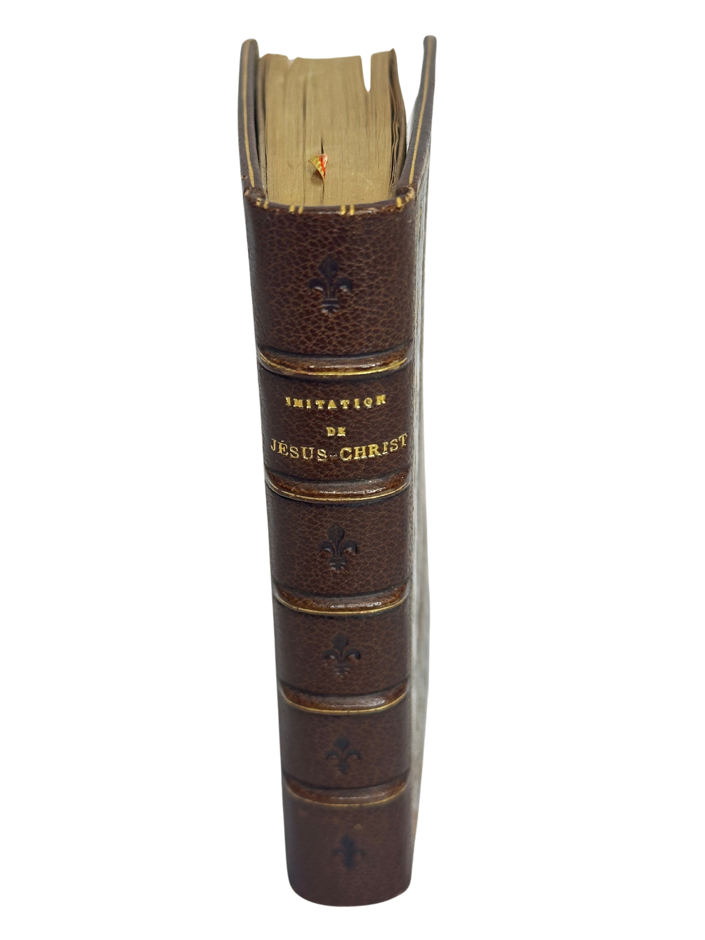 French Gilt-Edged Leather Devotional Book — L’Imitation de Jésus-Christ, Alfred Mame, Tours (1883)