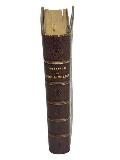 French Gilt-Edged Leather Devotional Book — L’Imitation de Jésus-Christ, Alfred Mame, Tours (1883)
