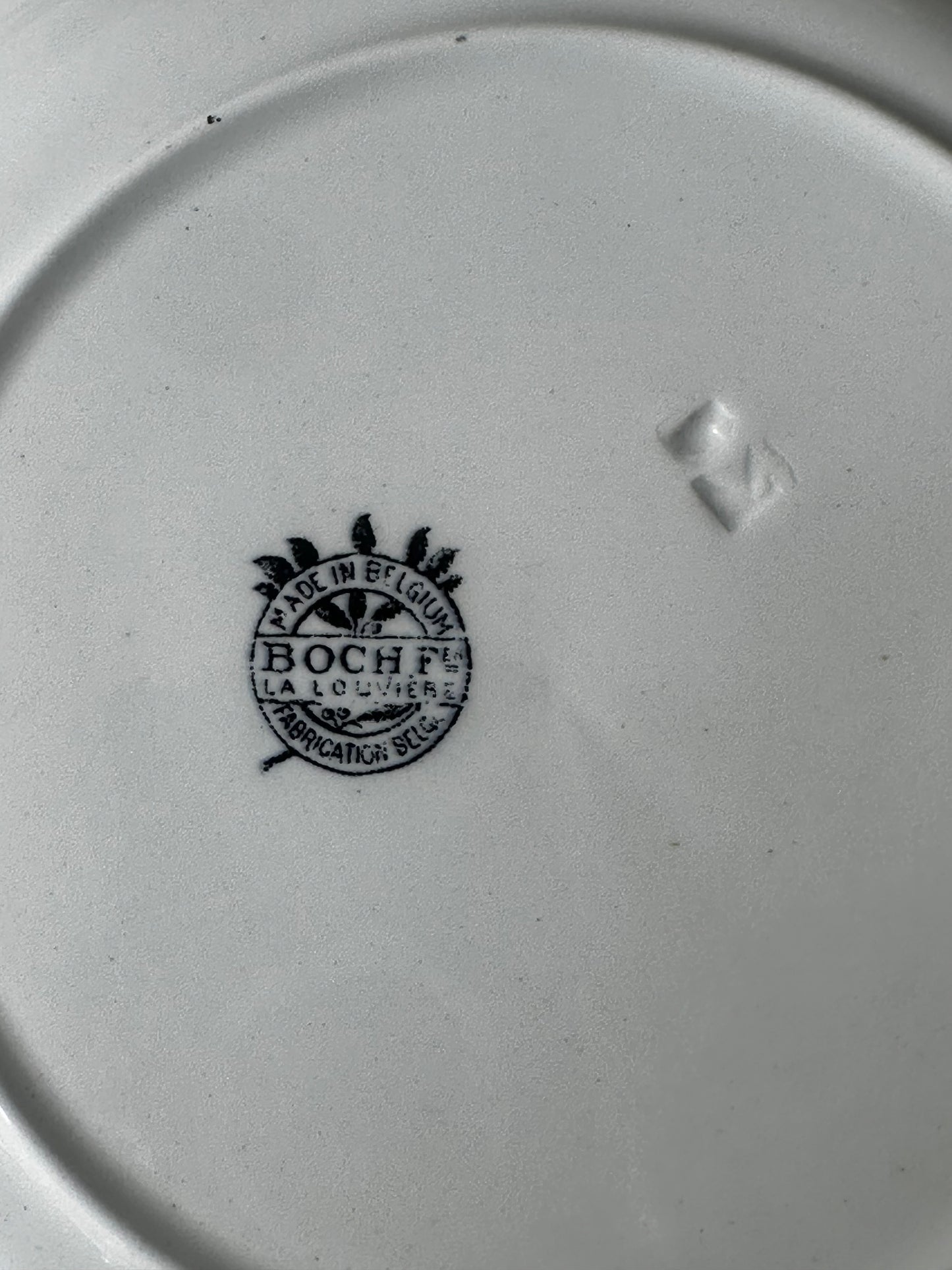Black Transferware Plate - Napoleon (Boch Freres)