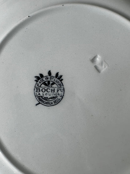 Black Transferware Plate - Napoleon (Boch Freres)