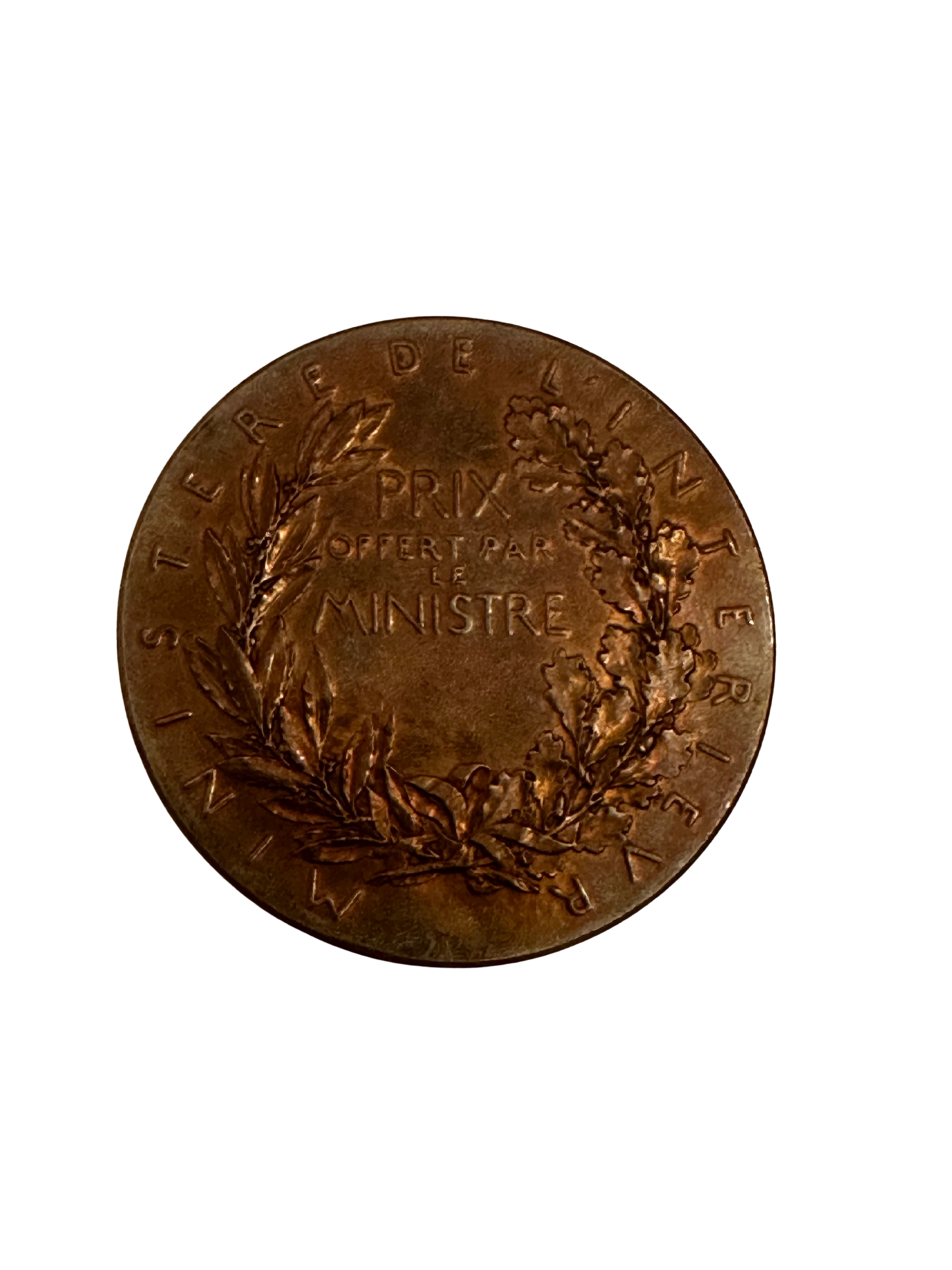 French Bronze Academic Prize Medal by Louis-Oscar Roty - Republique Francaise