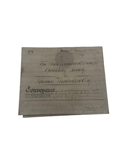 Victorian Indenture Deed — The Sun Permanent Benefit Building Society, Liverpool (1885)