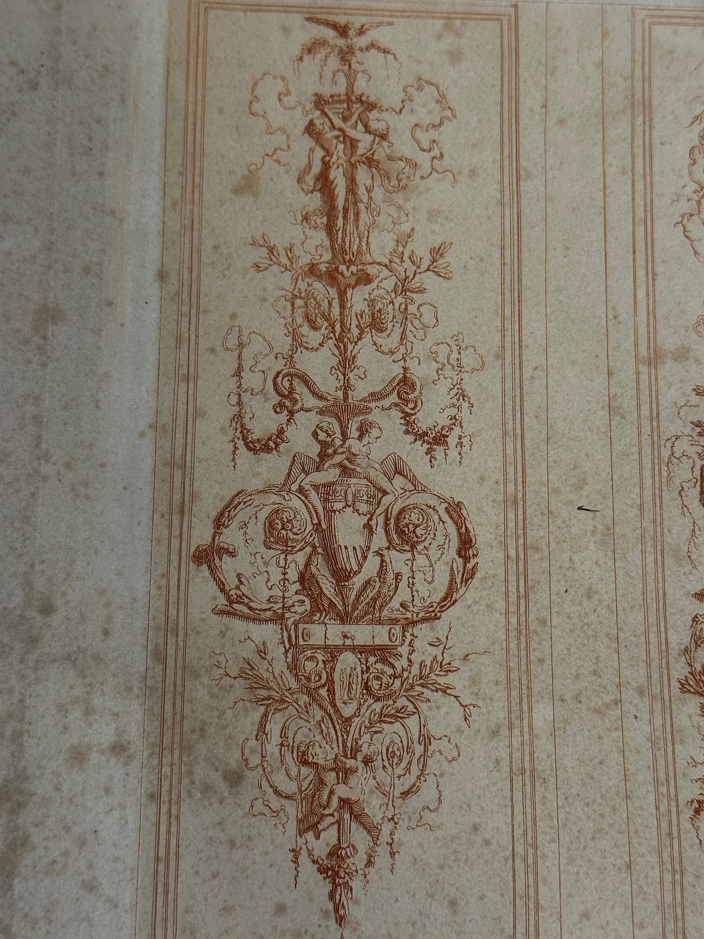 18th-Century French Ornamental Panel Engraving by Salembier