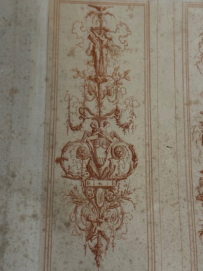 18th-Century French Ornamental Panel Engraving by Salembier