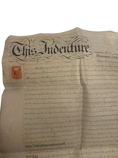 Victorian Indenture Deed — The Sun Permanent Benefit Building Society, Liverpool (1885)