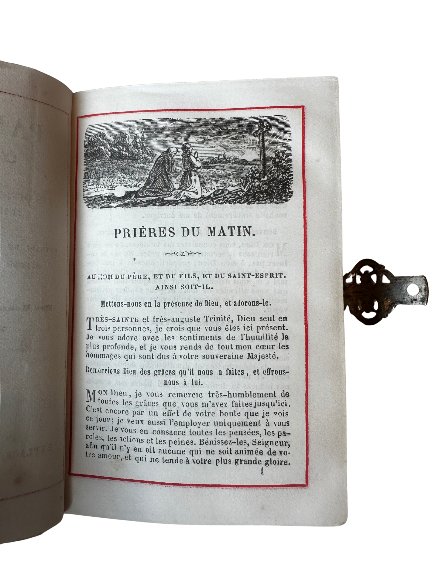 French Paroissien Romain “Édition Bijou” Prayer Book in Ivory-Toned Binding with Silver Clasp
