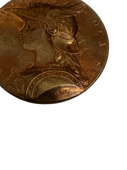 French Bronze Academic Prize Medal by Louis-Oscar Roty - Republique Francaise