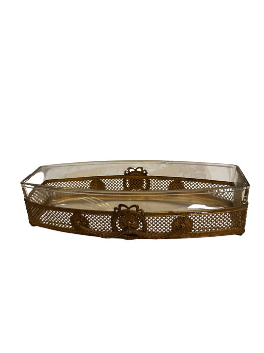 19th C French Table Jardiniere/Centerpiece with Ormolu Caging