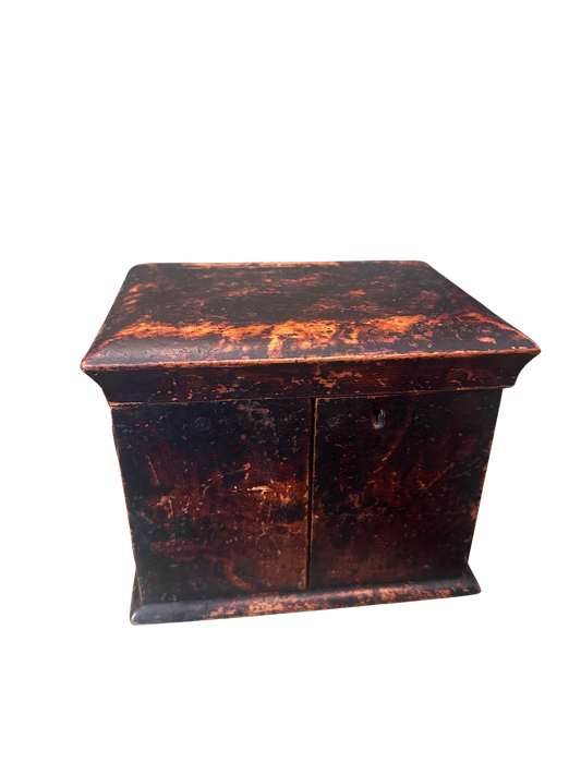 Burnished Wood (Faux Shell Look) Jewelry Cabinet