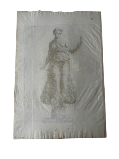18th C Engraving of the Goddess Juno