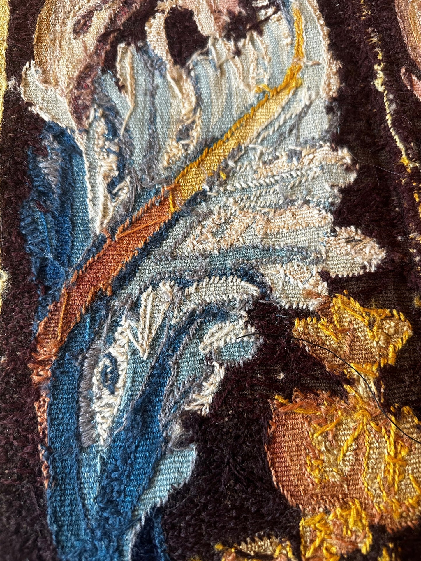 Antique Tapestry Border Fragments with Acanthus Motifs (Seamed)