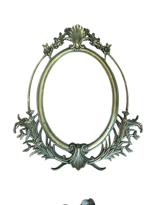 20th C Brass Oval Picture Frame
