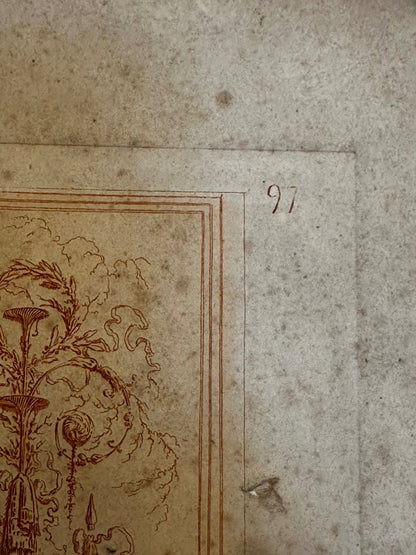 18th-Century French Ornamental Panel Engraving by Salembier