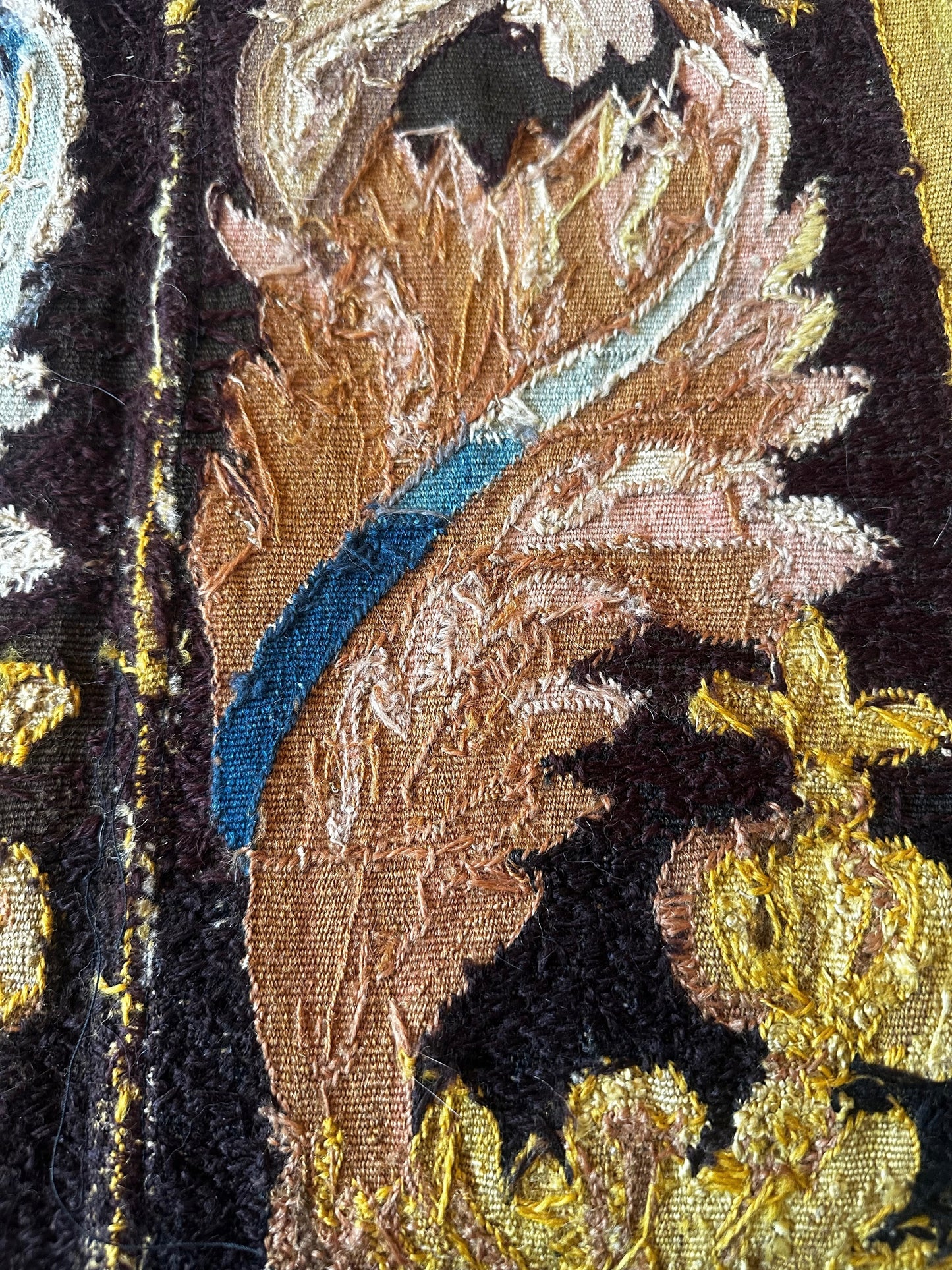 Antique Tapestry Border Fragments with Acanthus Motifs (Seamed)