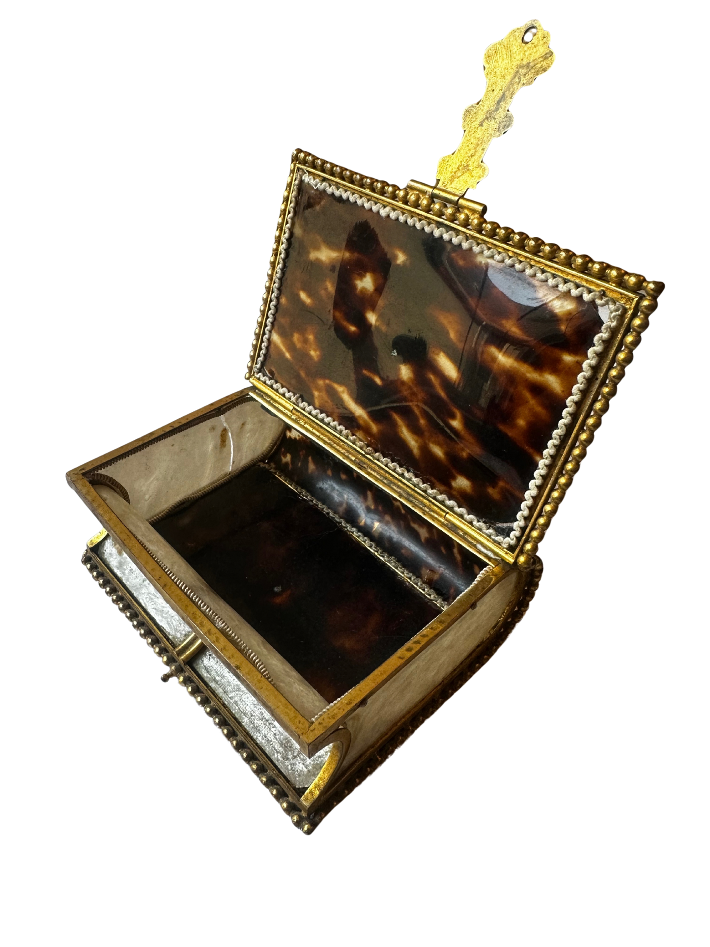 French Tortoiseshell and Mother-of-Pearl Mounted Book Form Box