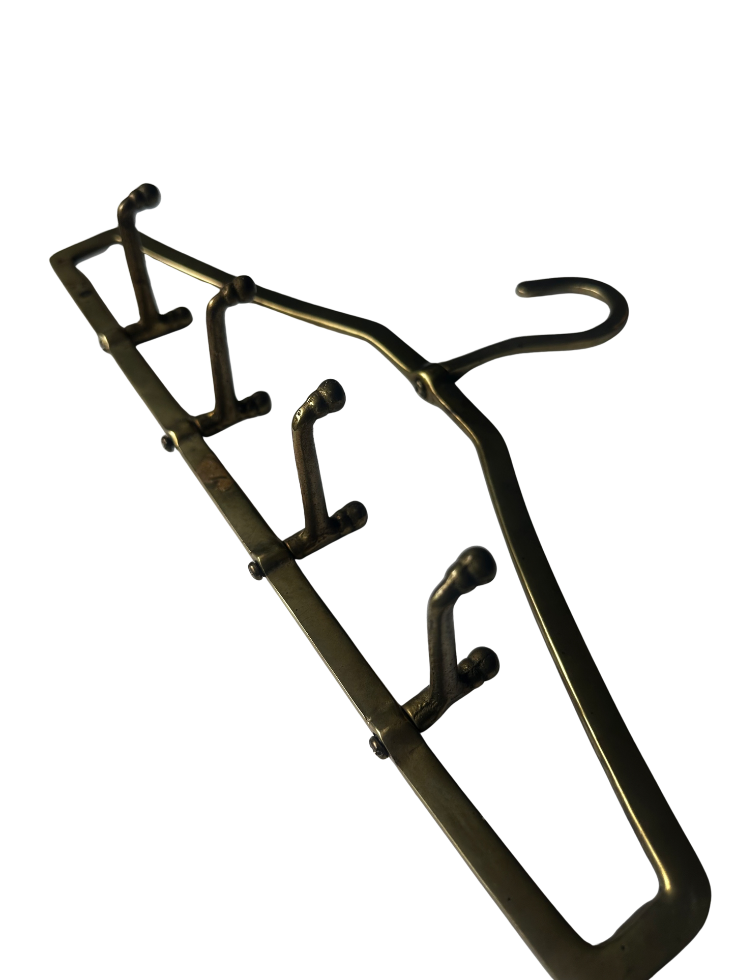 Vintage Brass Valet Tie and Belt Hanger