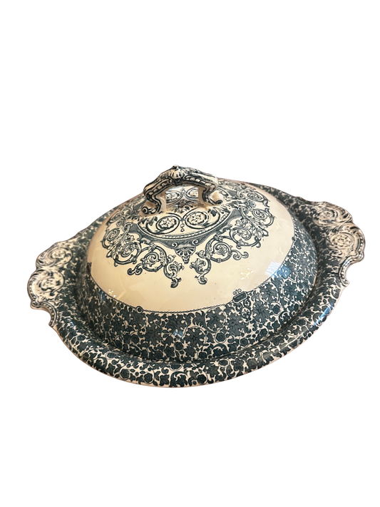 W.T. Copeland Staffordshire Transferware Covered Tureen