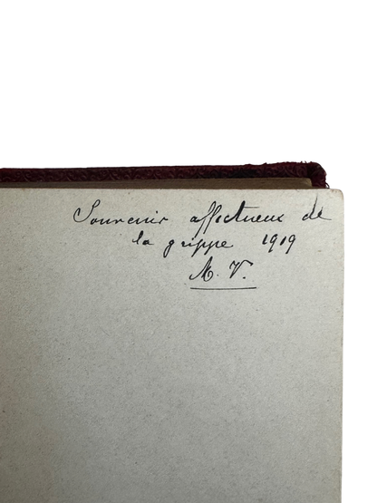 Antique French Red Leather Miniature Poetry Volume — Poésies Nouvelles (1836–1852) by Alfred de Musset, 1905