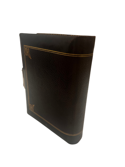 Victorian Leather Photographic Album with All Gilt Edges and Metal Clasp