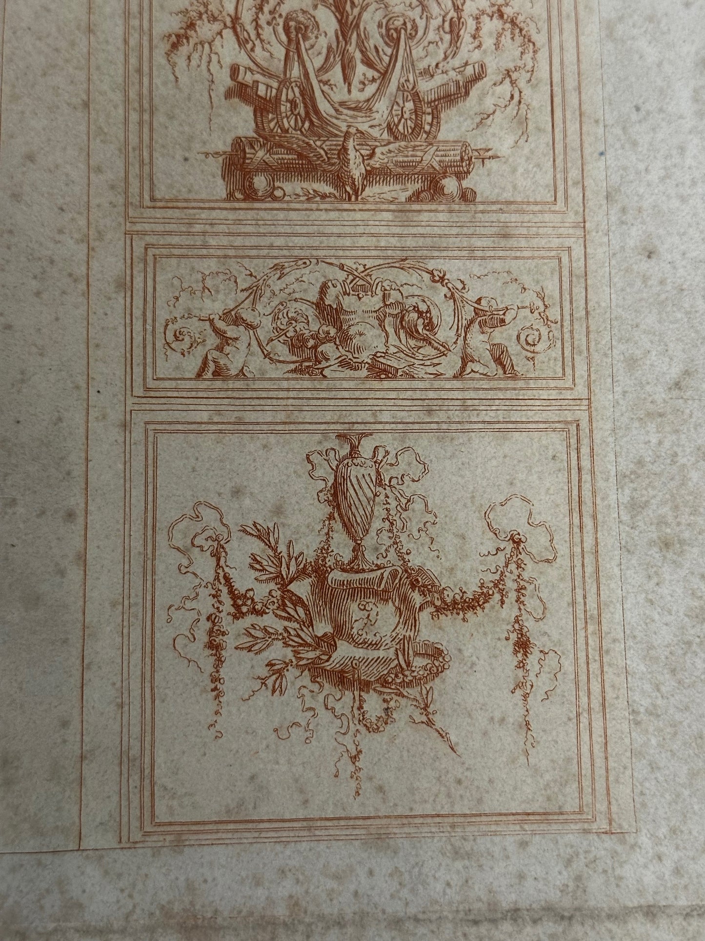 18th-Century French Ornamental Panel Engraving by Salembier