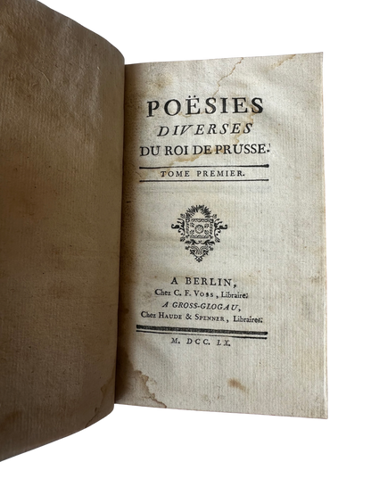 Set of 2 Antique Book Set of Poesias Depru (Complete)