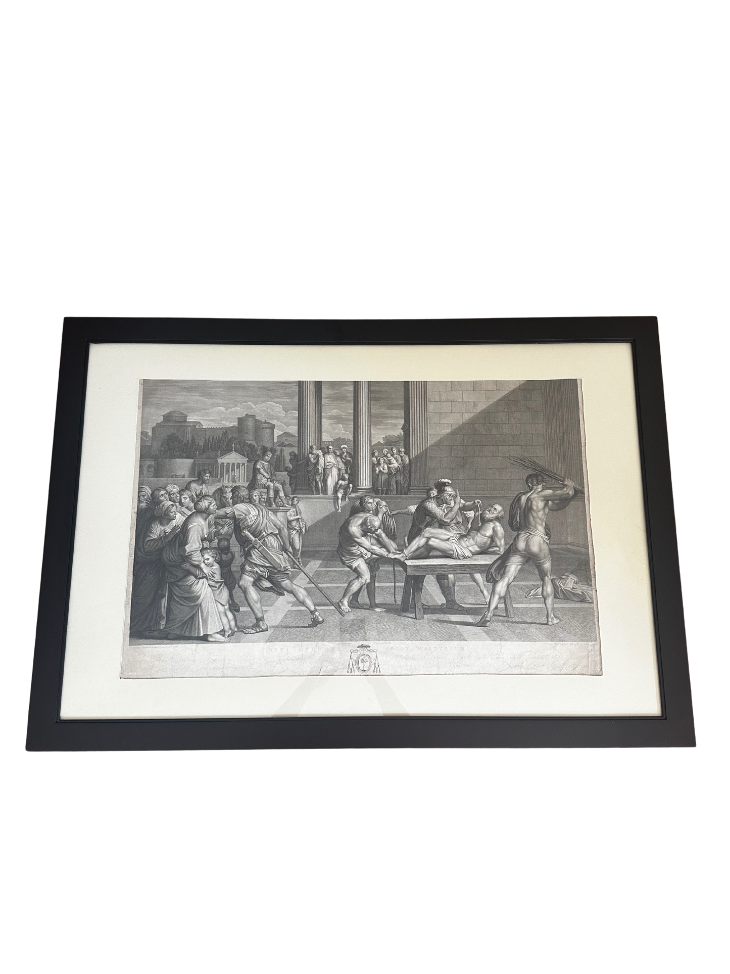 1799 Martyrdom of Saint Andrew the Apostle Engraving by Giovanni Folo (1764-1836)