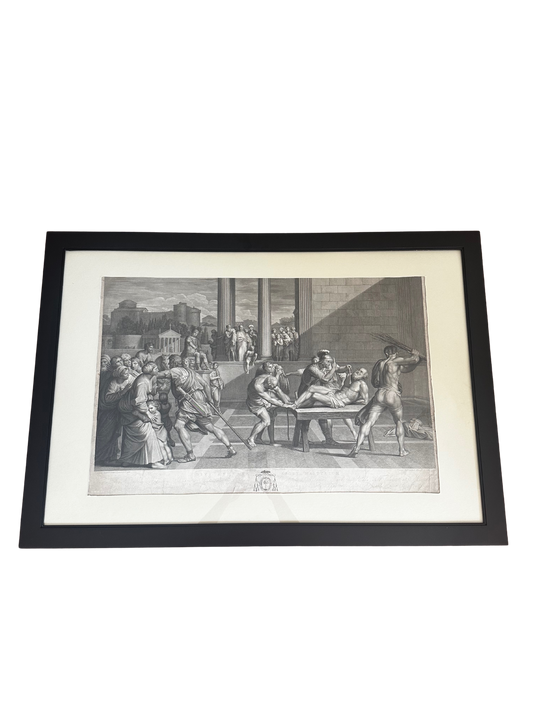 1799 Martyrdom of Saint Andrew the Apostle Engraving by Giovanni Folo (1764-1836)