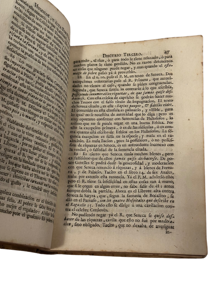 Vellum "Demonstracion Critico-Apolgetica de el Theatro Critico Universal" by Benito Jeronimo Feijoo (1757)