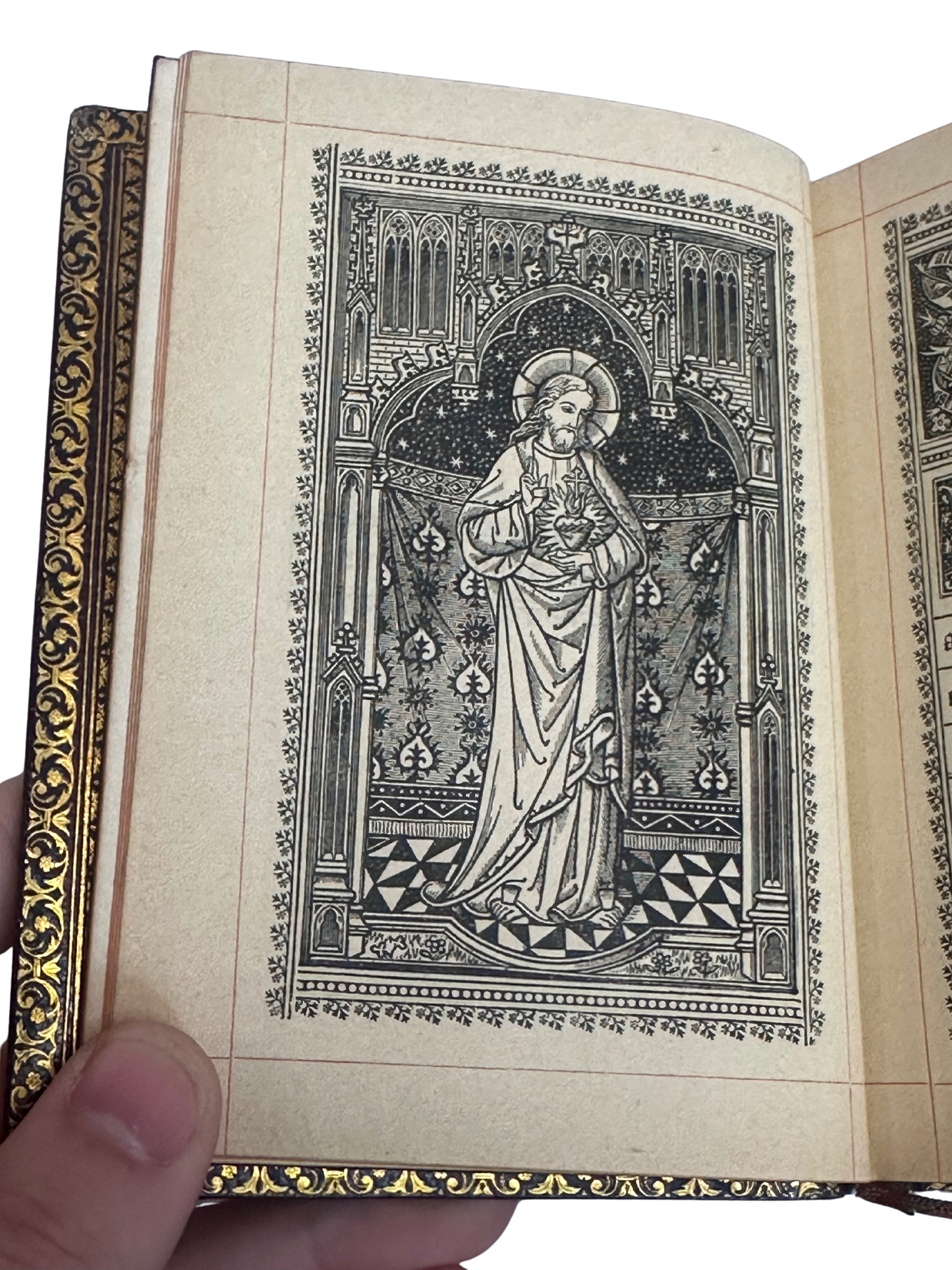 Antique French Leather-Bound Imitation de Jésus-Christ Devotional Book (1889)
