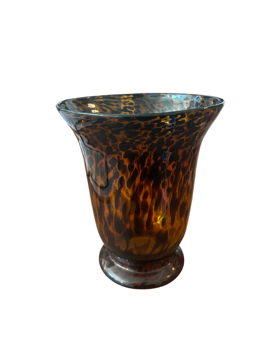 Vintage Tortoise Blown Glass Vase